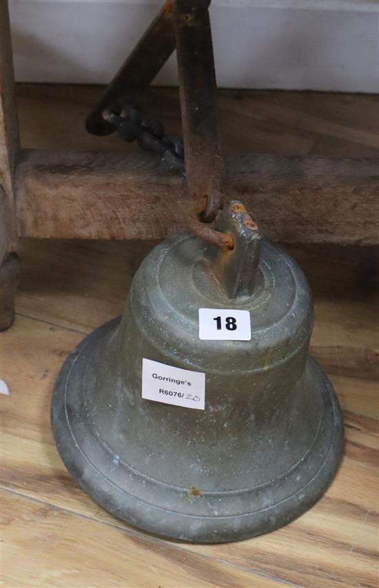 A wall hanging bell